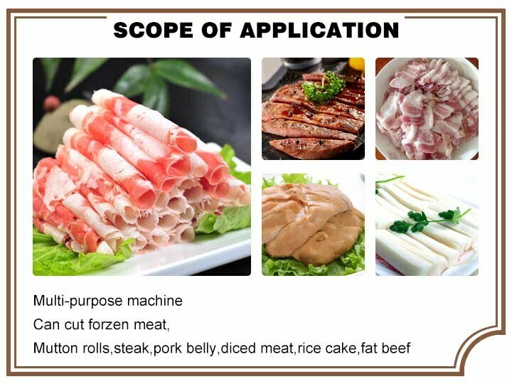 application of the meat slice machine