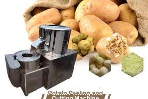 Máquina de descascar e cortar batatas