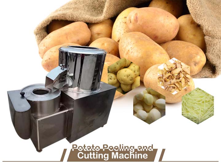 Potato Peeling And Cutting Machine