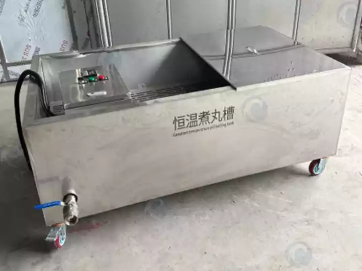 Dual-Speed Meatball Forming Machine | Commercial Fishball Making Machine 5 Constant Temperature Cooking Tank