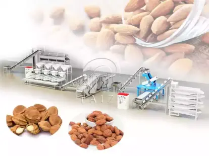 Bahan Baku Untuk Garbling Tempat Pemrosesan Kulit Almond