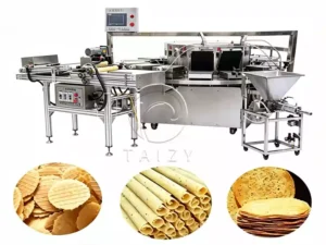 egg roll machine with various crispy snack outputs