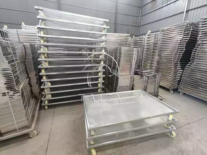 Multi-Purpose Seafood Fish Dryer | Hot Air &Amp; Heat Pump Drying Machine 9 Stainless Steel Drying Trolley And Trays