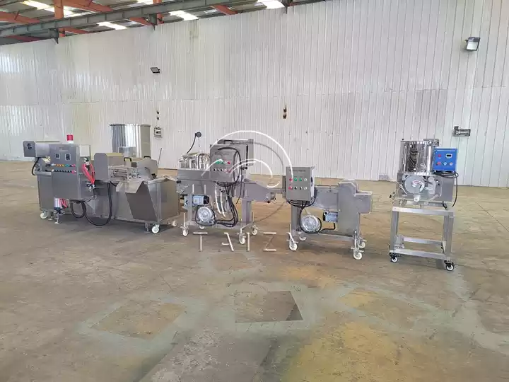 100–200 Kg/H Burger Patty Production Line | Forming Coating &Amp; Frying 5 Automatic Hamburger Patty Making Line