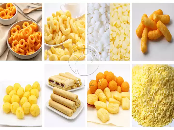 Puffed Snack Production Line Finished Product Samples